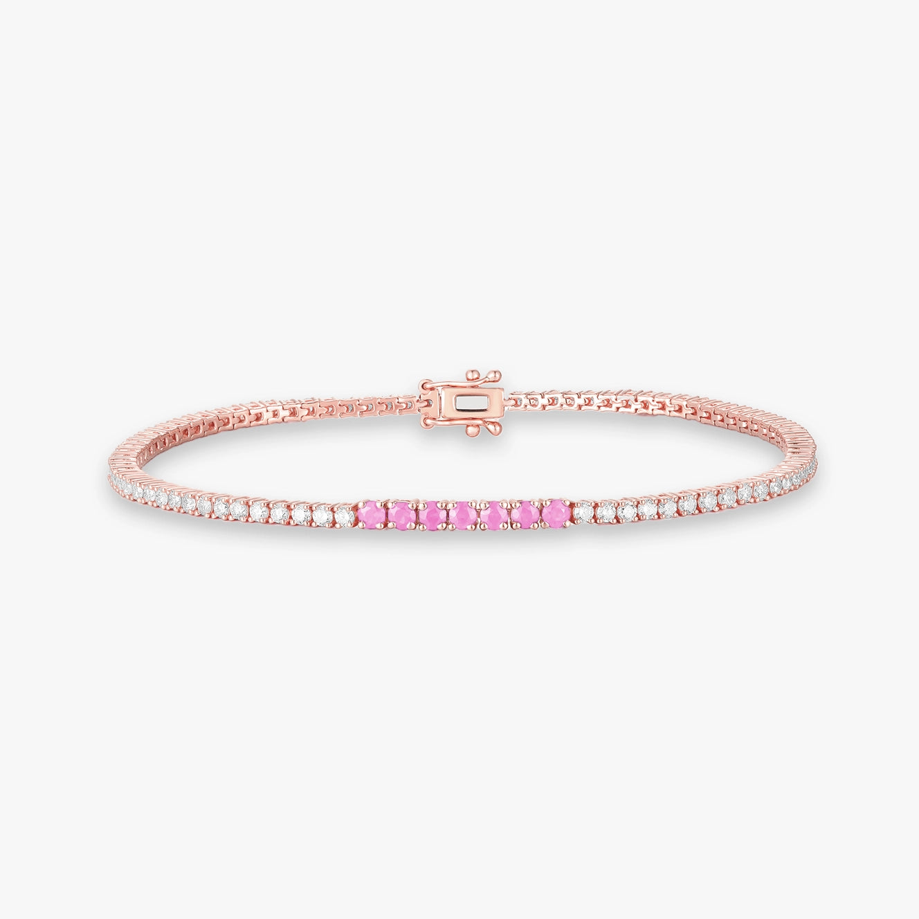 Lab Diamond and Bar Gemstone Tennis