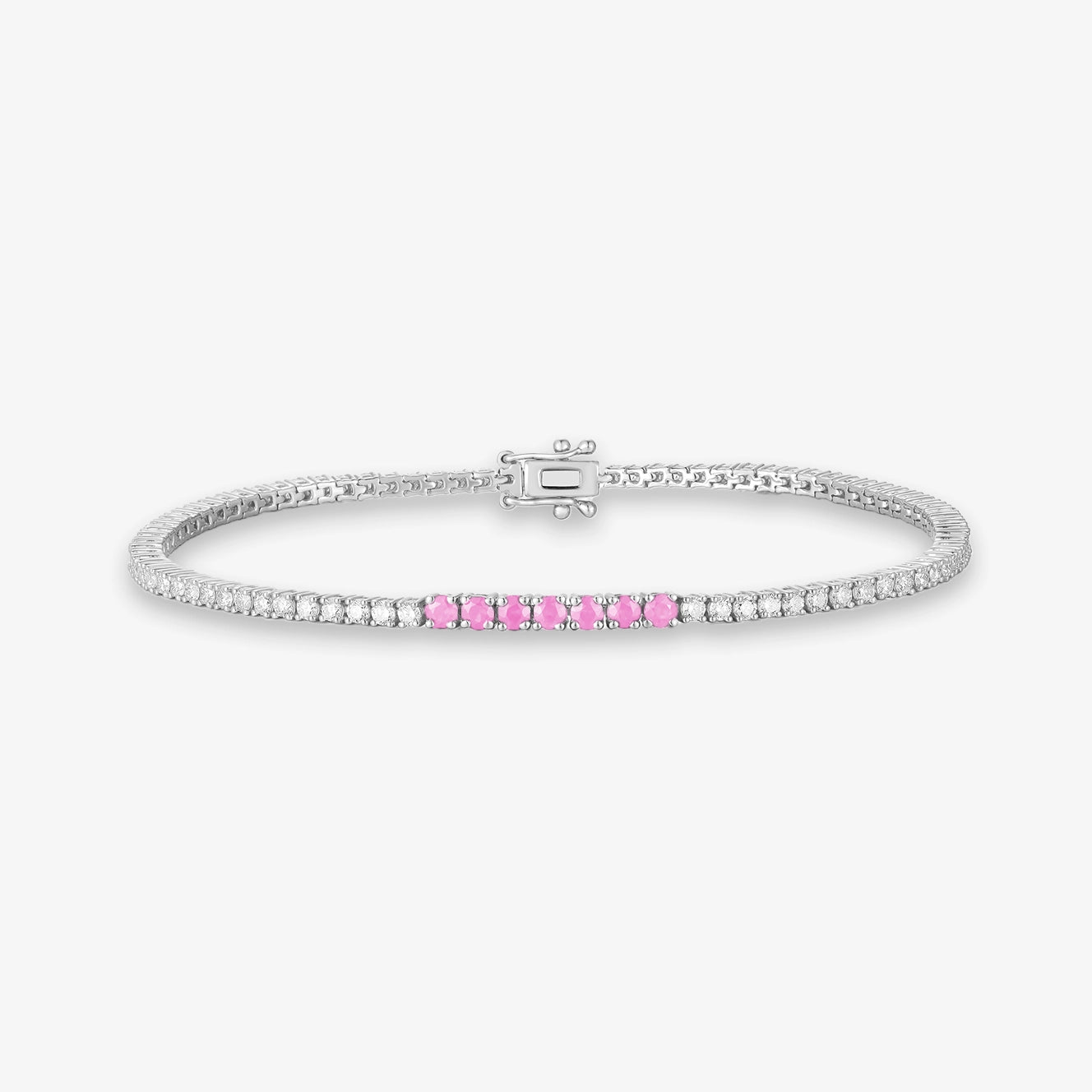 Lab Diamond and Bar Gemstone Tennis