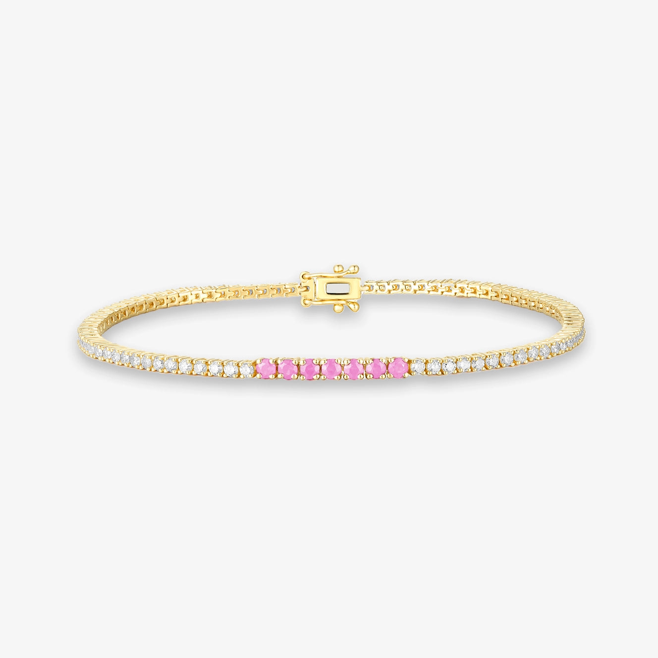 Lab Diamond and Bar Gemstone Tennis