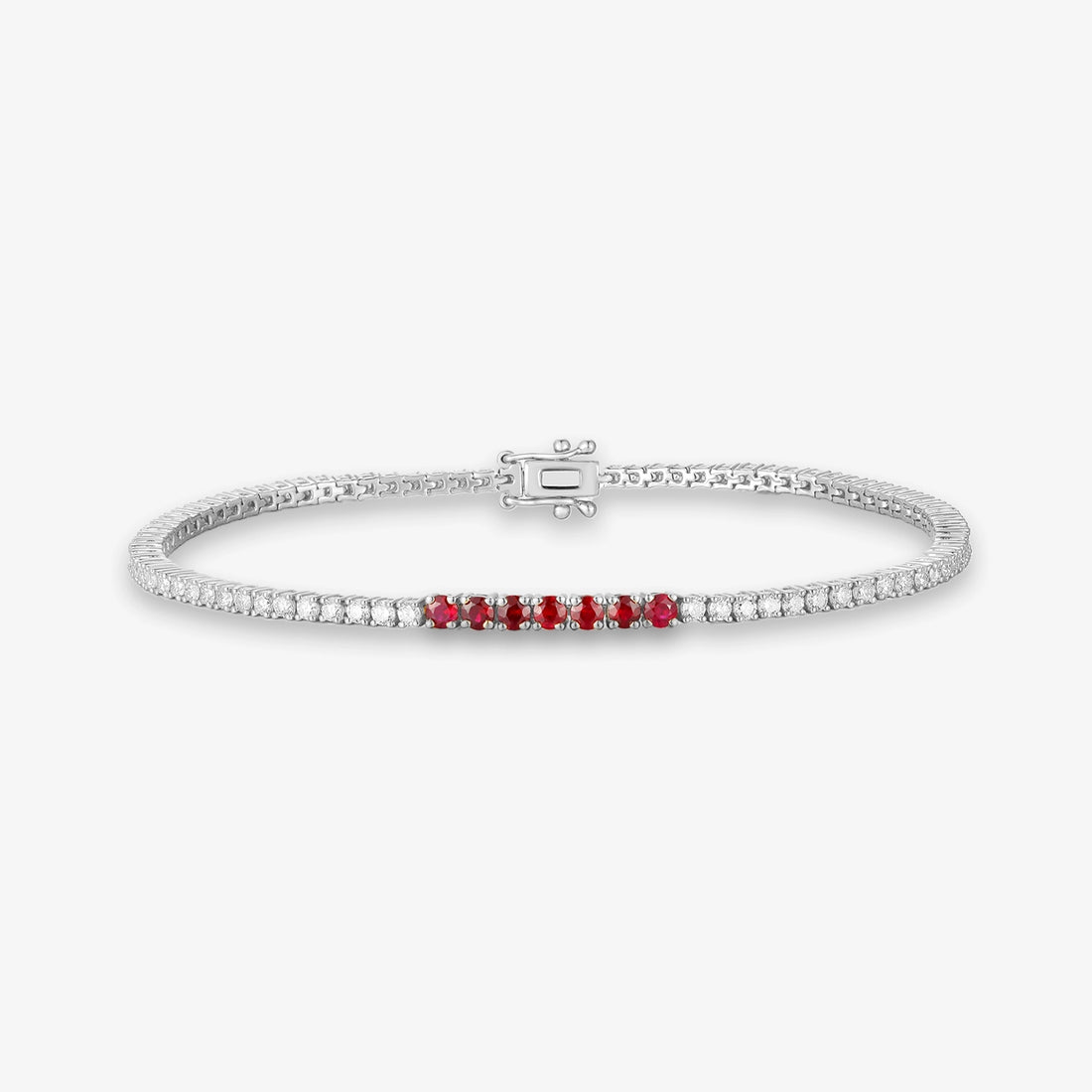 Lab Diamond and Bar Gemstone Tennis