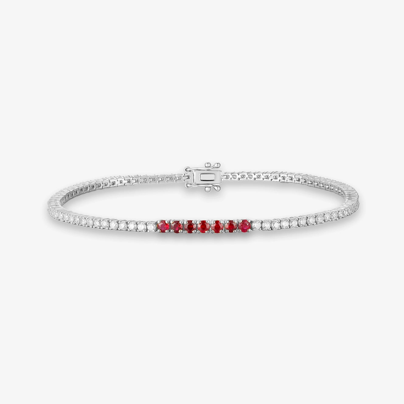 Lab Diamond and Bar Gemstone Tennis