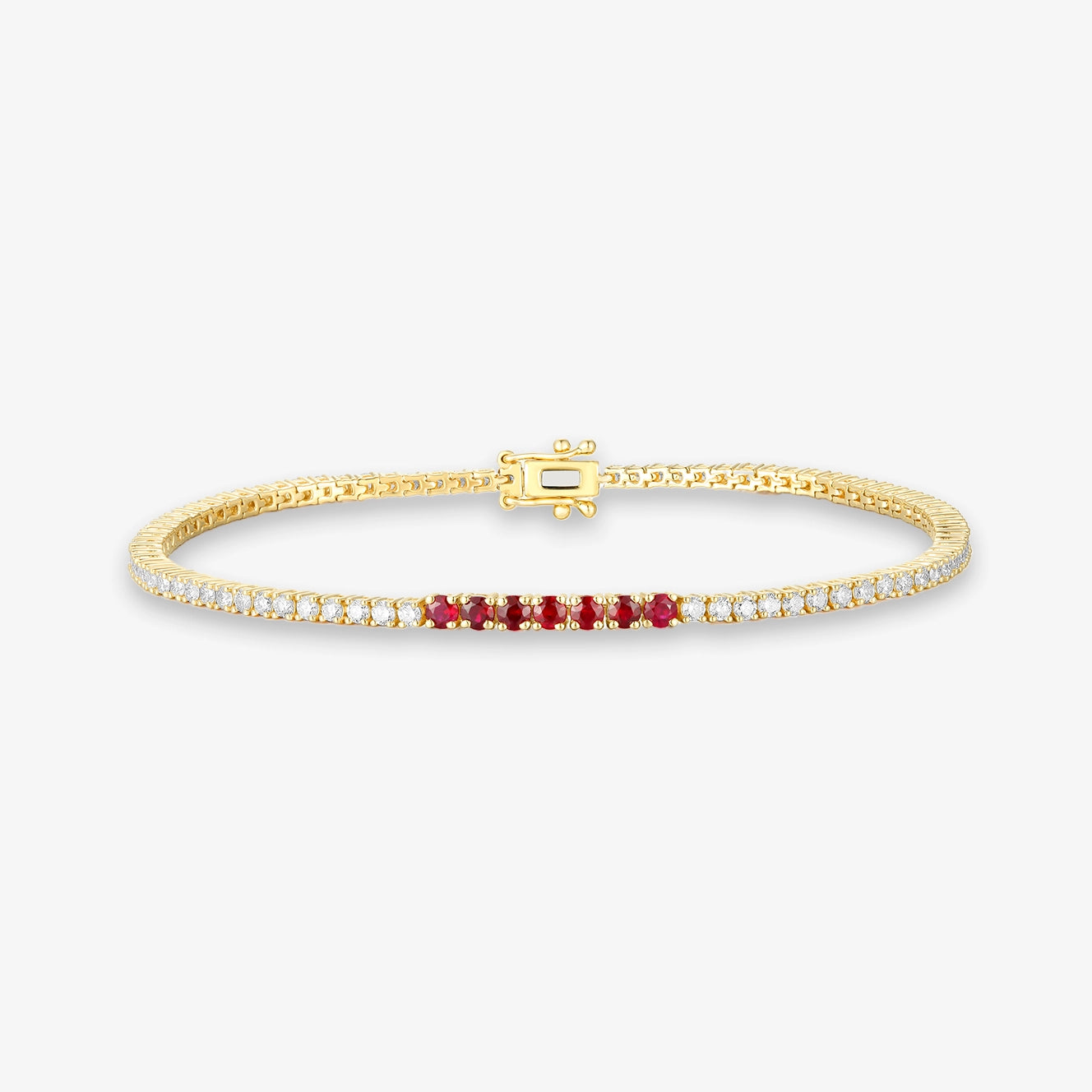 Lab Diamond and Bar Gemstone Tennis