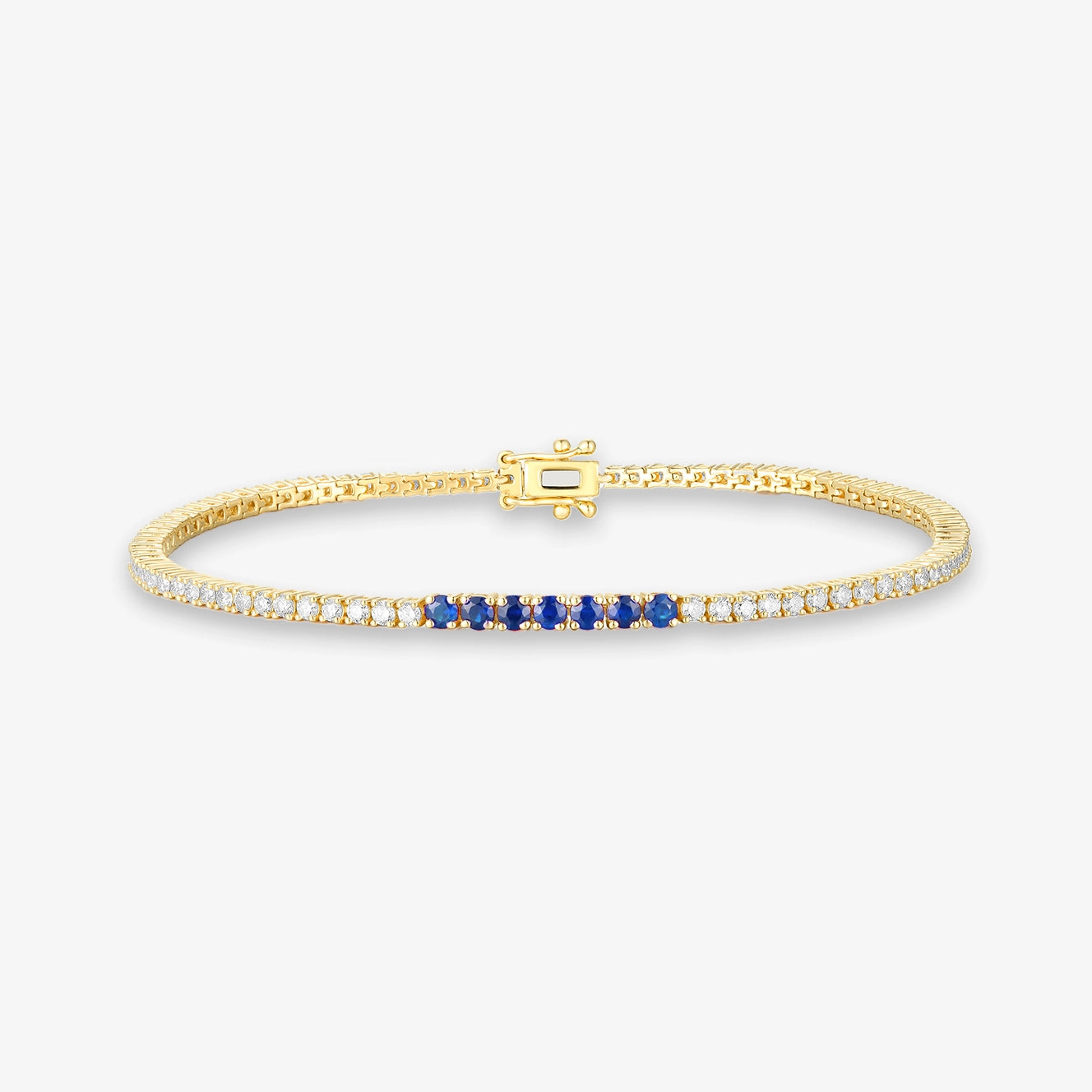 Lab Diamond and Bar Gemstone Tennis