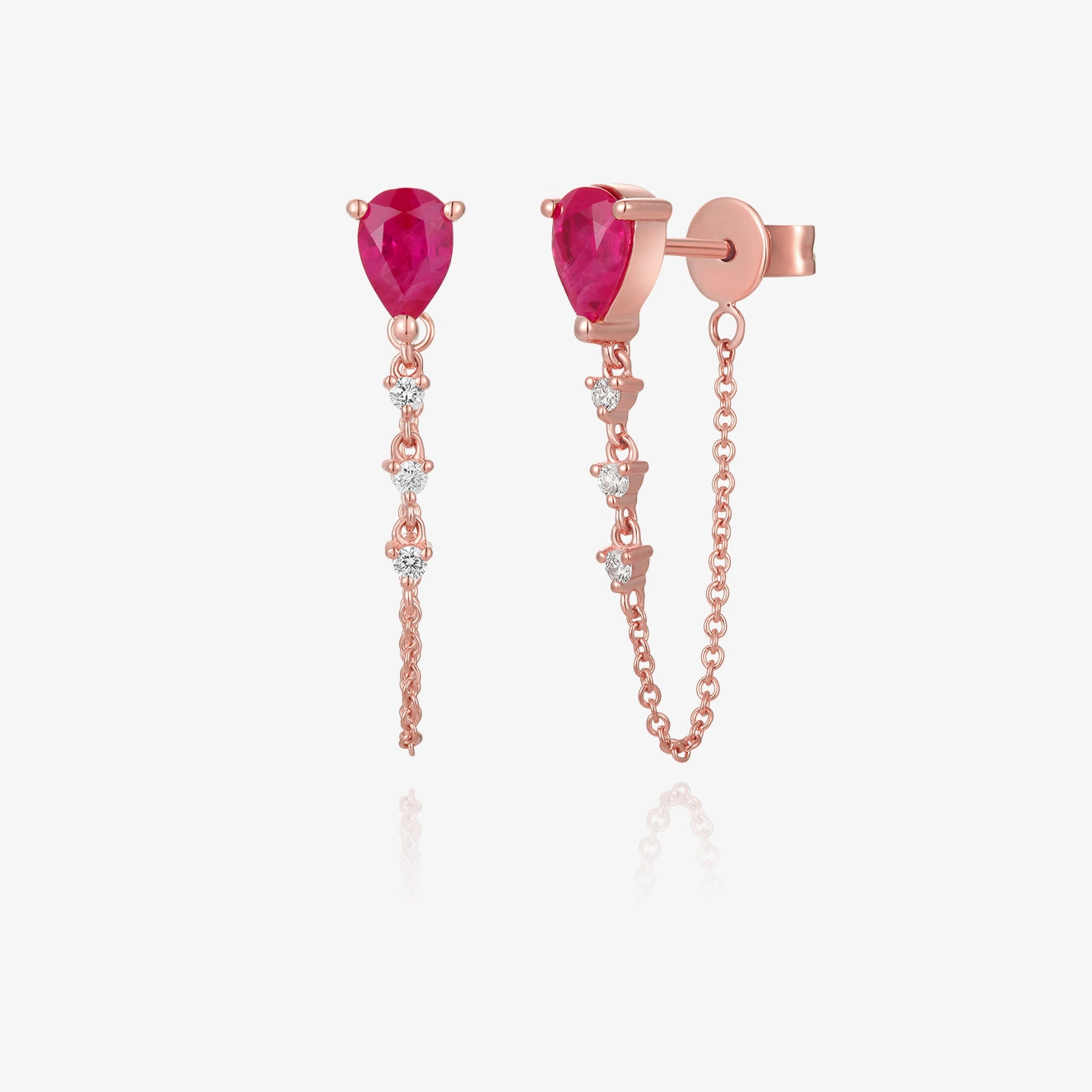 Gemstone Pear Conector Piercing