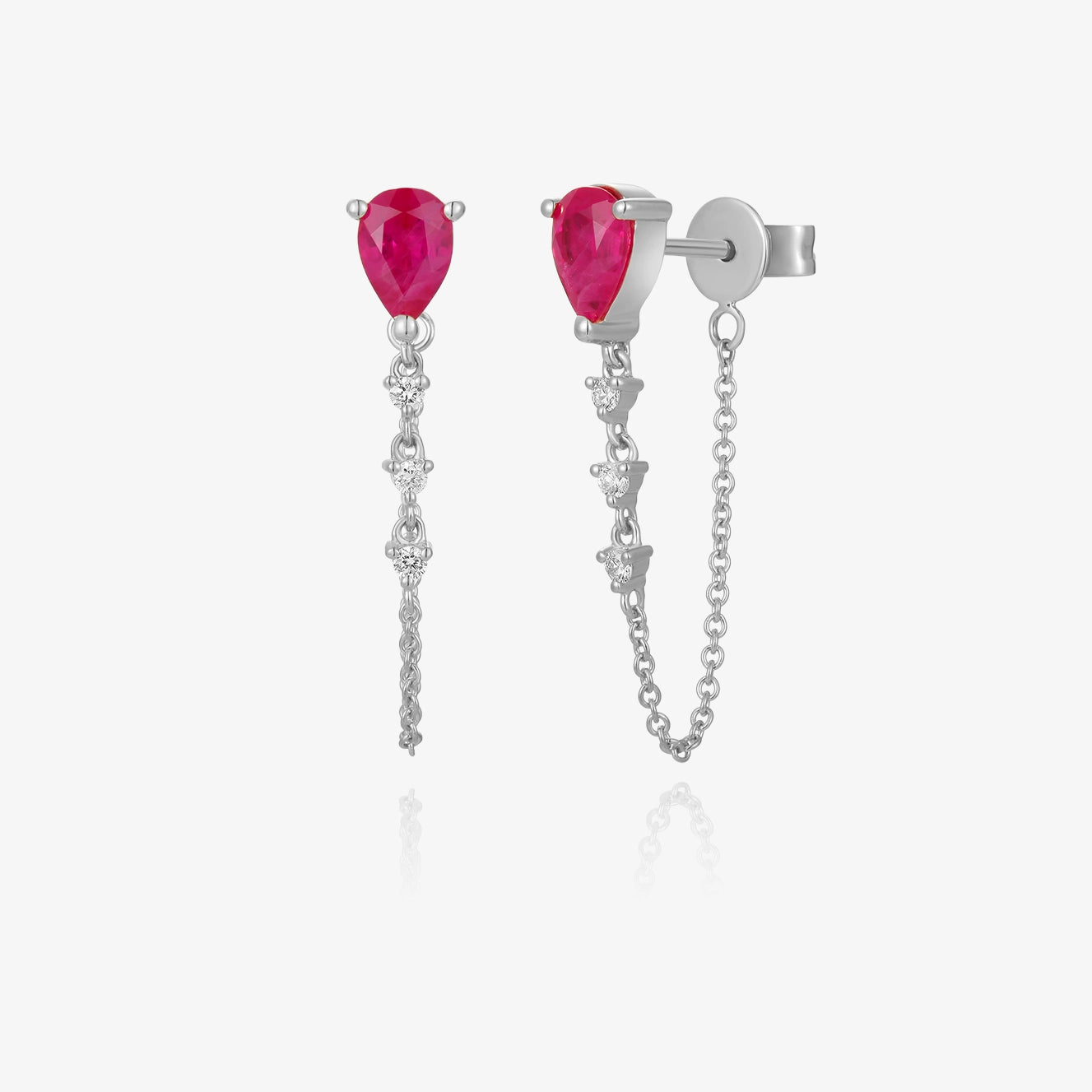 Gemstone Pear Conector Piercing