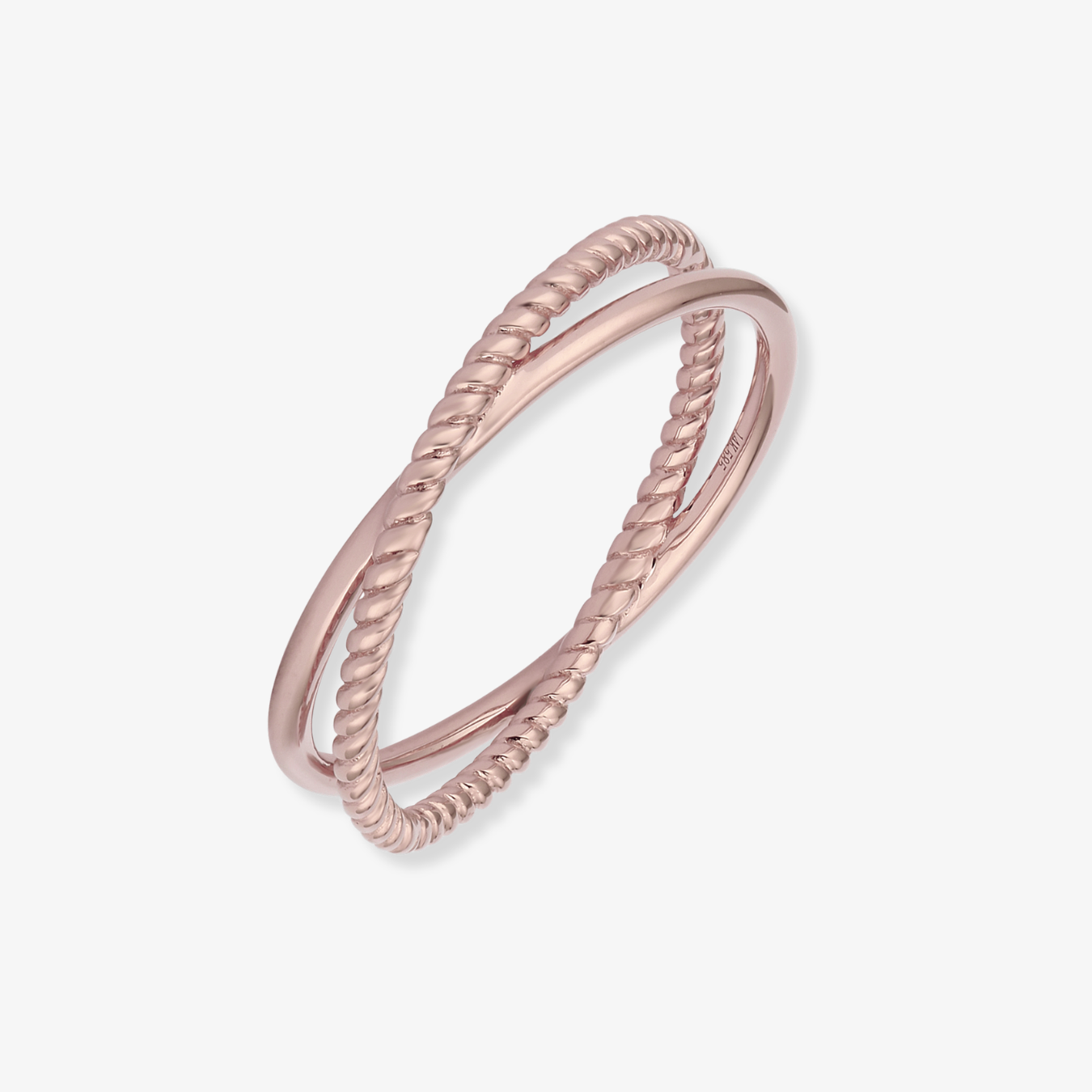 Anillo de oro entrecruzado