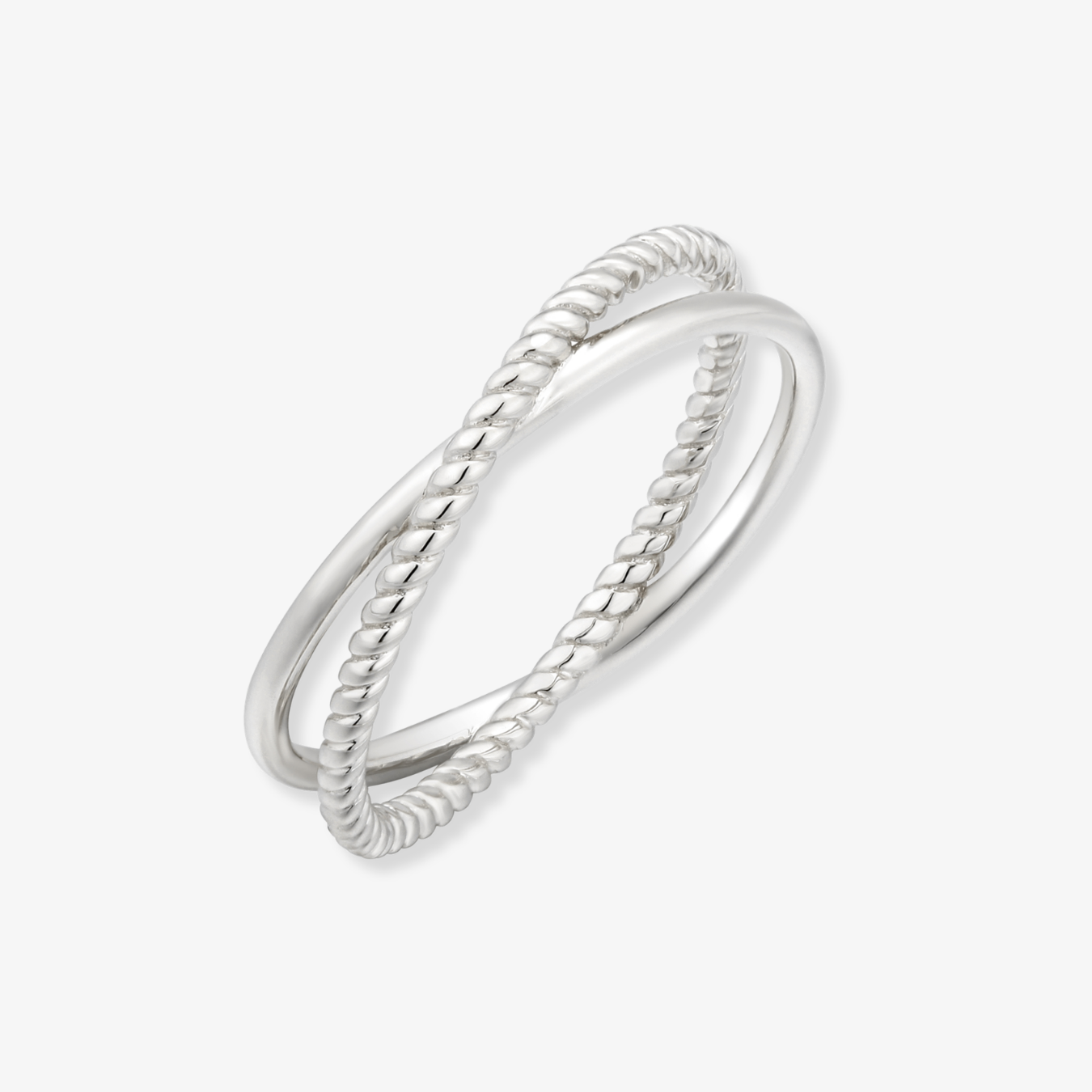 Anillo de oro entrecruzado