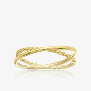 Gold Criss Cross Ring