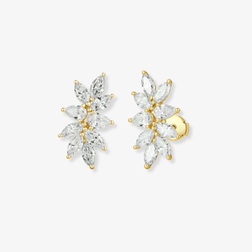 Marquise and Pear Statement Claw Earrings