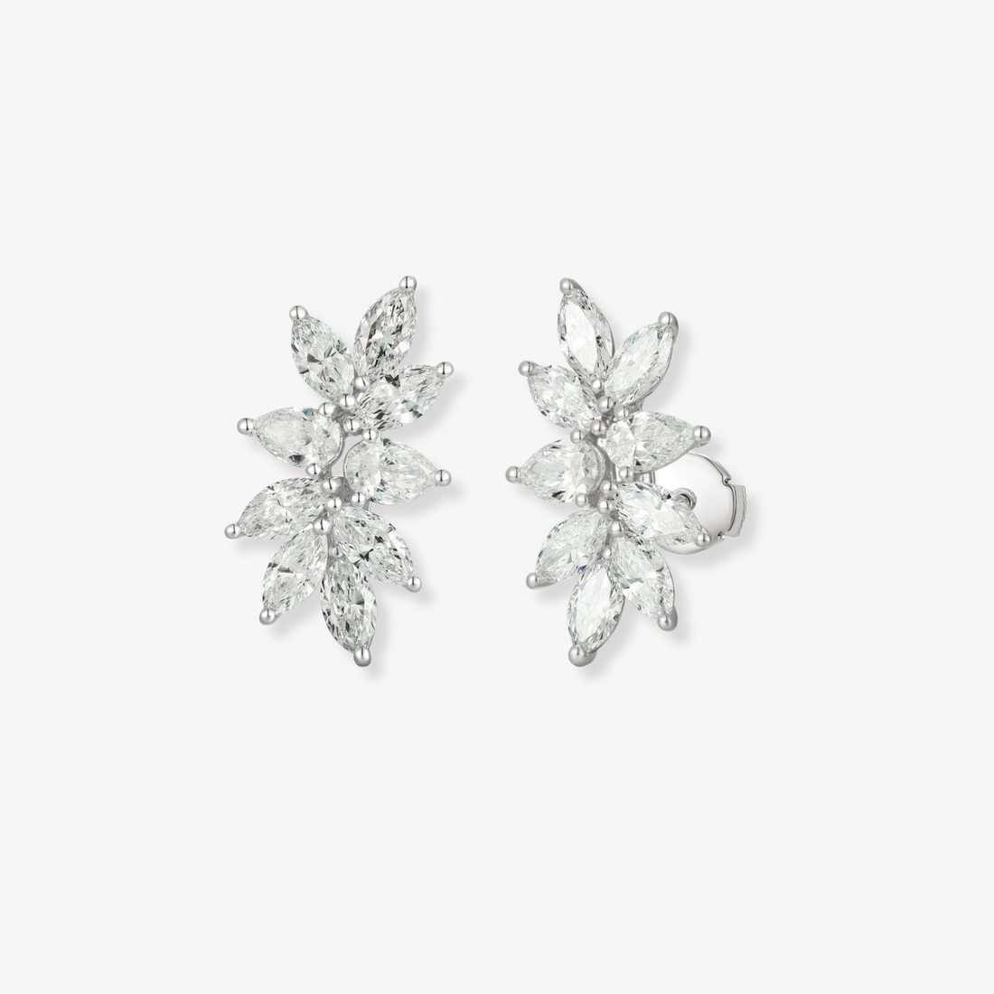 Marquise and Pear Statement Claw Earrings