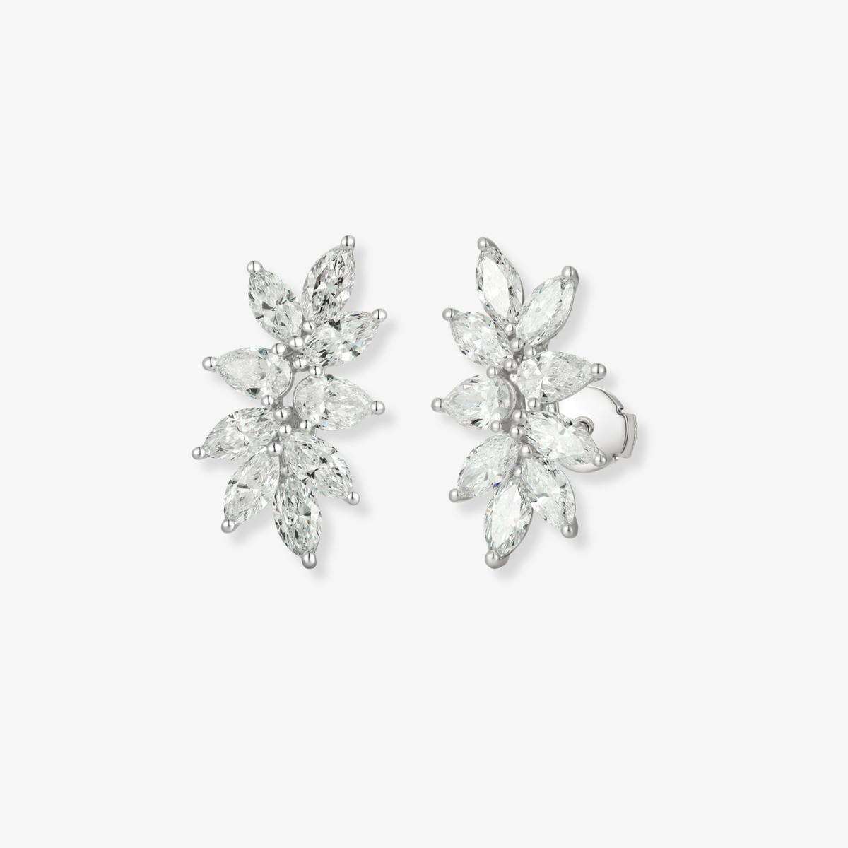 Marquise and Pear Statement Claw Earrings