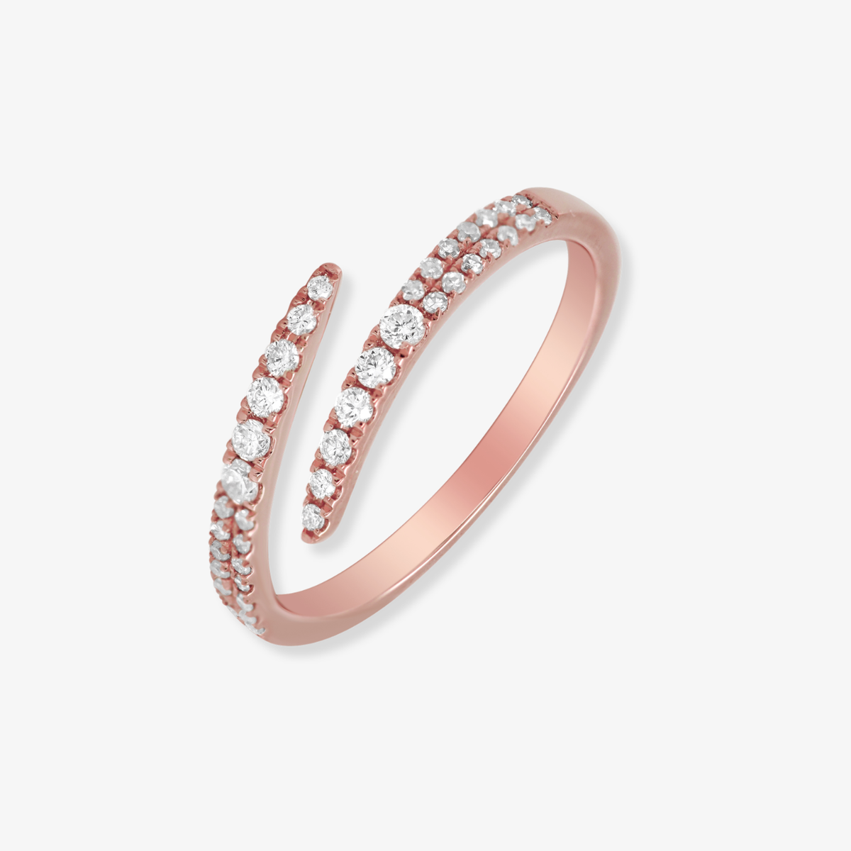 Open Diamond Wrap Ring