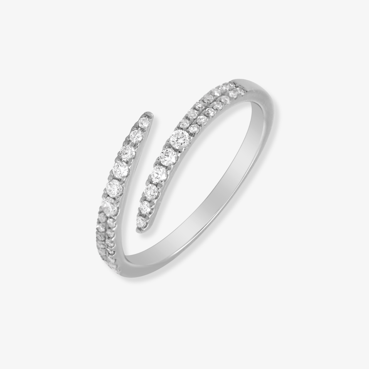 Open Diamond Wrap Ring