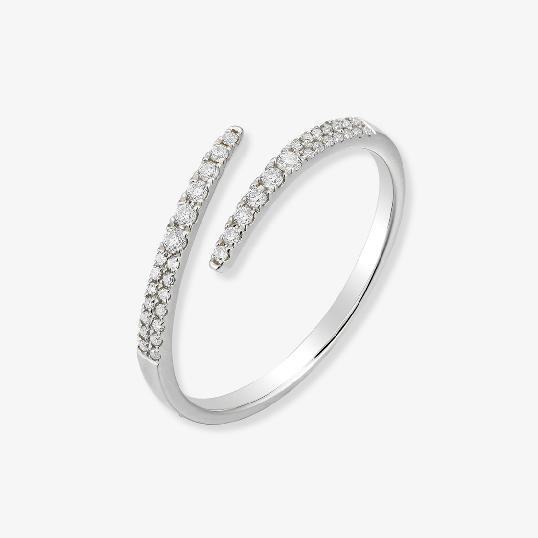 Open Diamond Wrap Ring