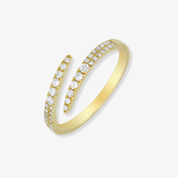 Open Diamond Wrap Ring