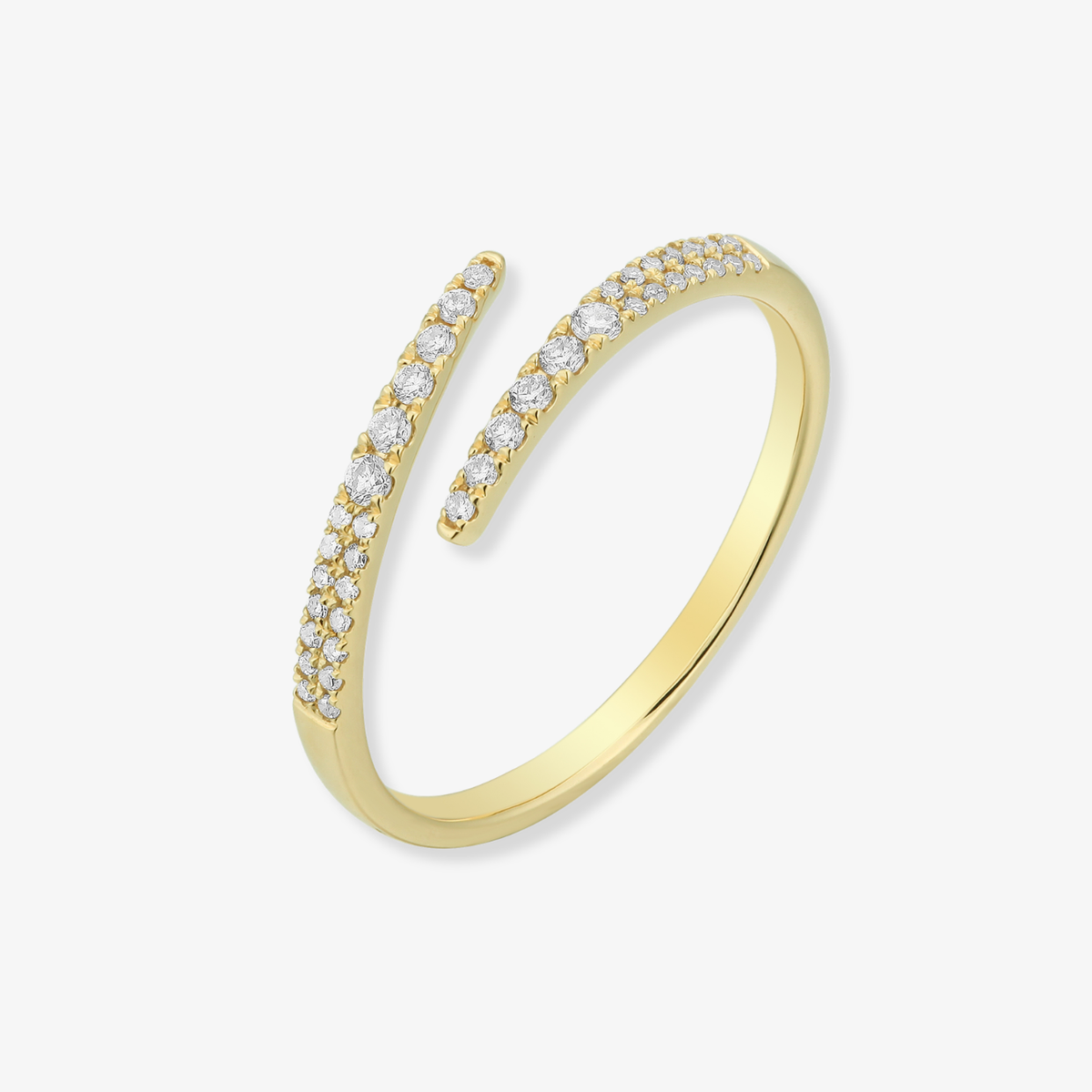 Open Diamond Wrap Ring
