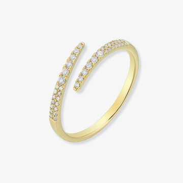 Open Diamond Wrap Ring
