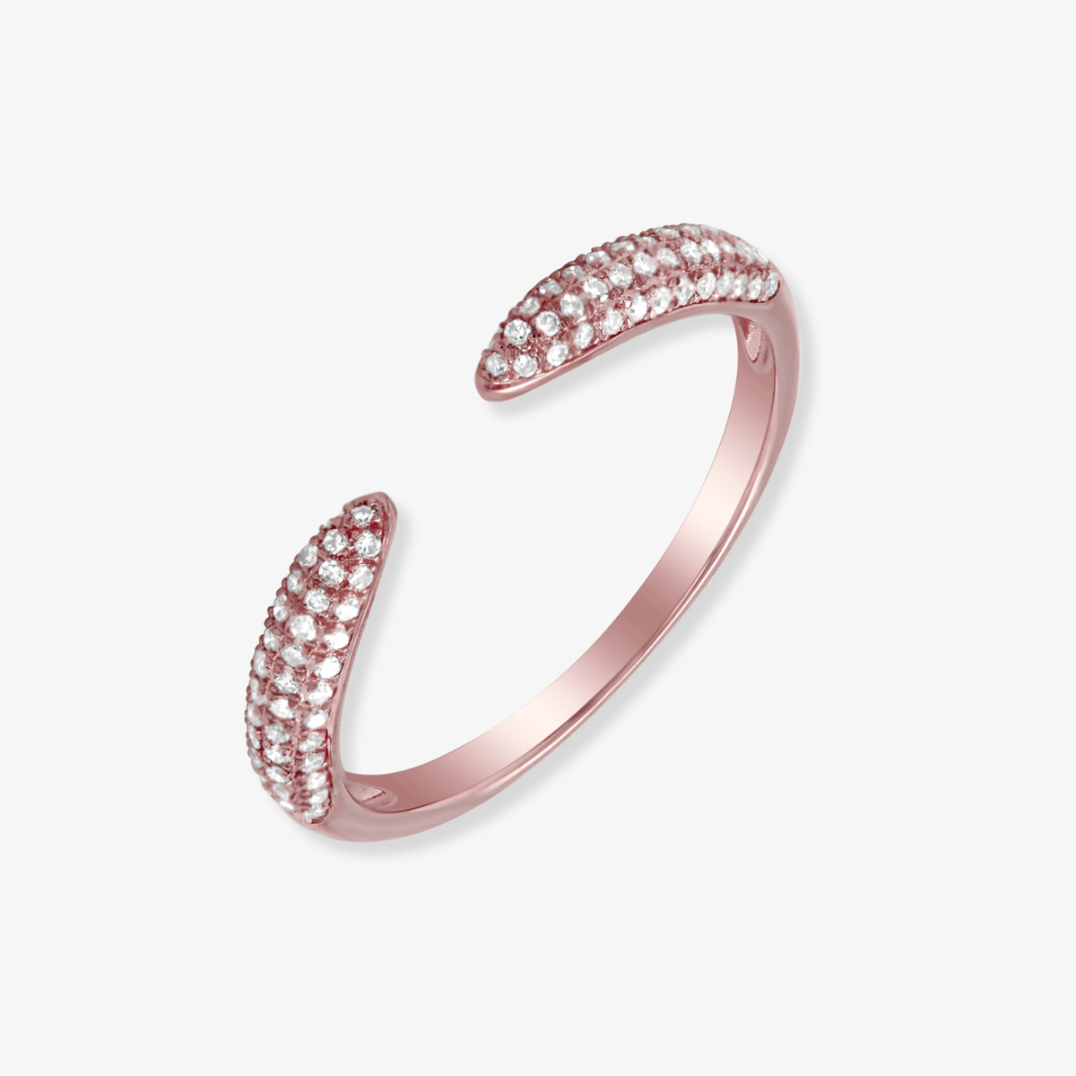 Anillo de garra pavé