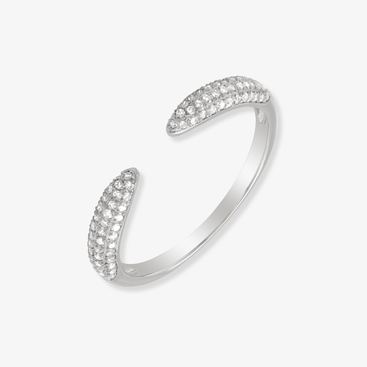 Anillo de garra pavé