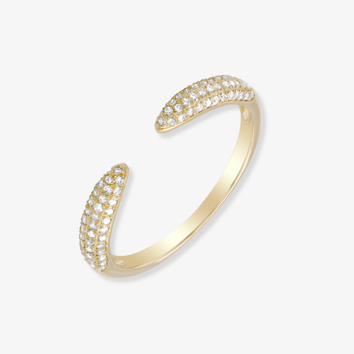 Anillo de garra pavé