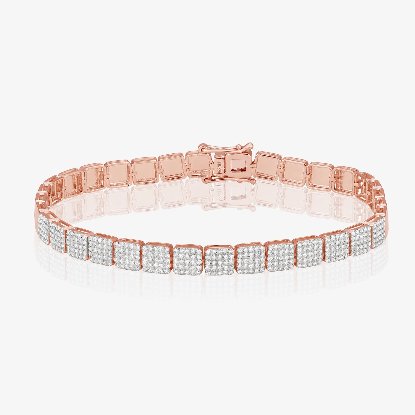 Geometric Gold And Pave Bracelet