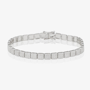 Geometric Gold And Pave Bracelet