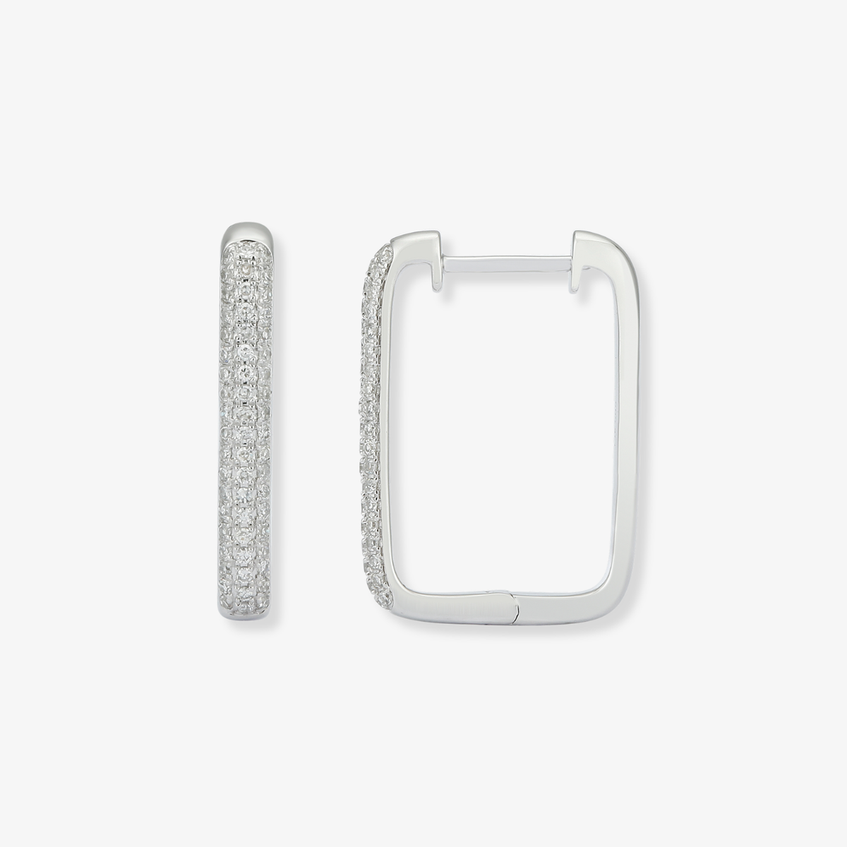 Aros rectangulares pavé