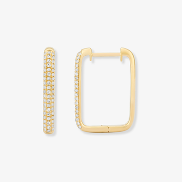 Aros rectangulares pavé