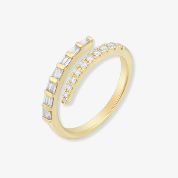 Anillo de baguette envolvente