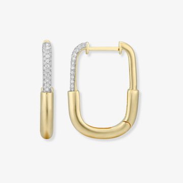 Diamond Gold Tube Hoops
