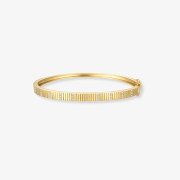 Striped Diamond Bangle