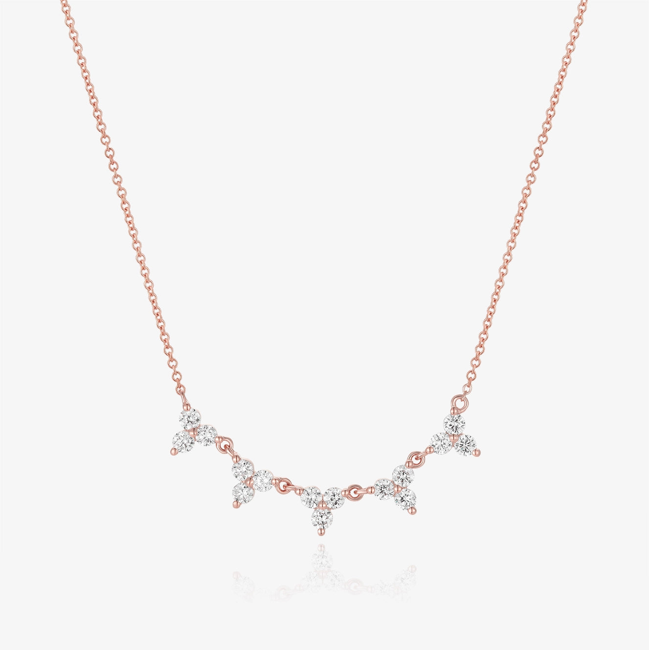Lab Diamond Five Trio Necklace