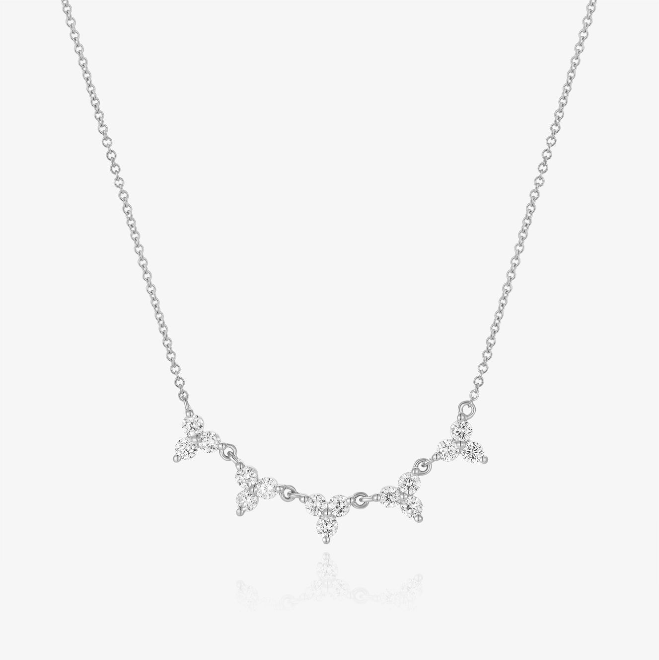 Lab Diamond Five Trio Necklace