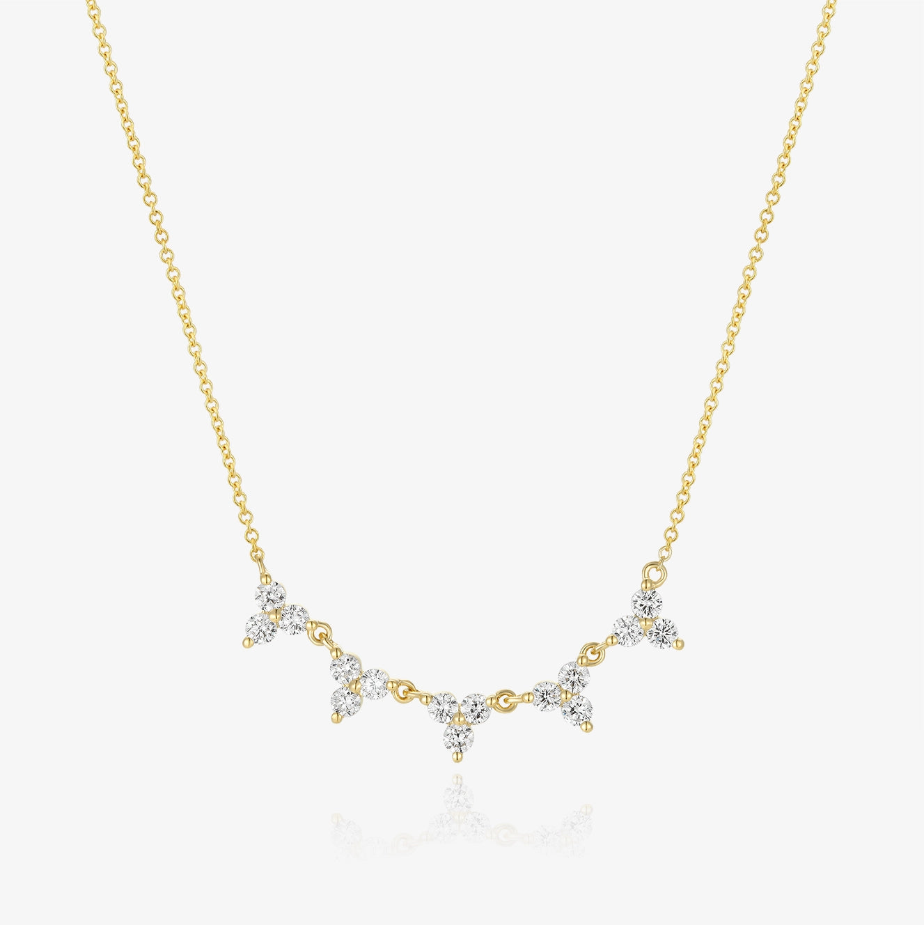 Lab Diamond Five Trio Necklace