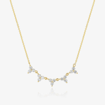 Lab Diamond Five Trio Necklace