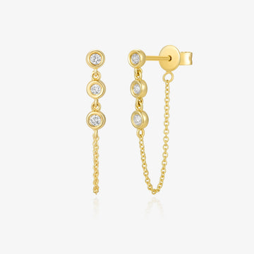 Lab Three Diamond Conector Piercing