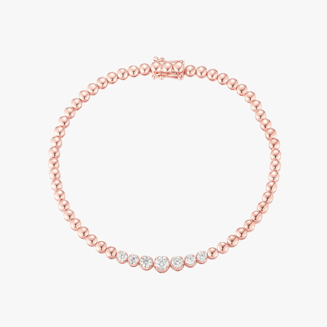 Lab Graduated Ball Chain Bracelet