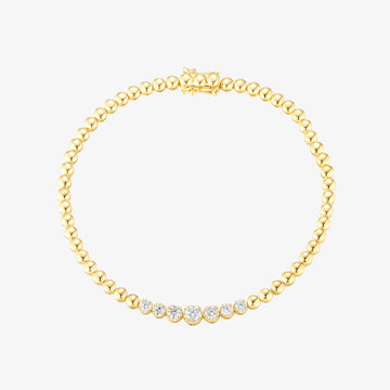 Lab Graduated Ball Chain Bracelet