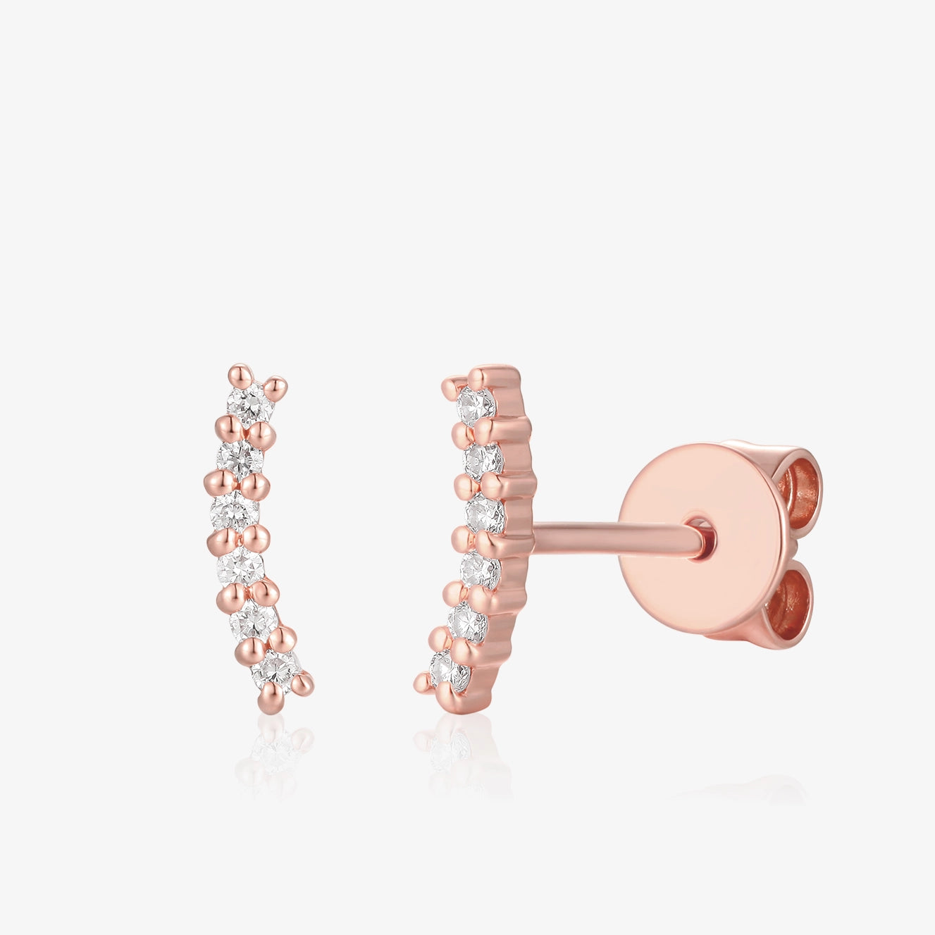 Lab Diamond Curve Bar Piercing