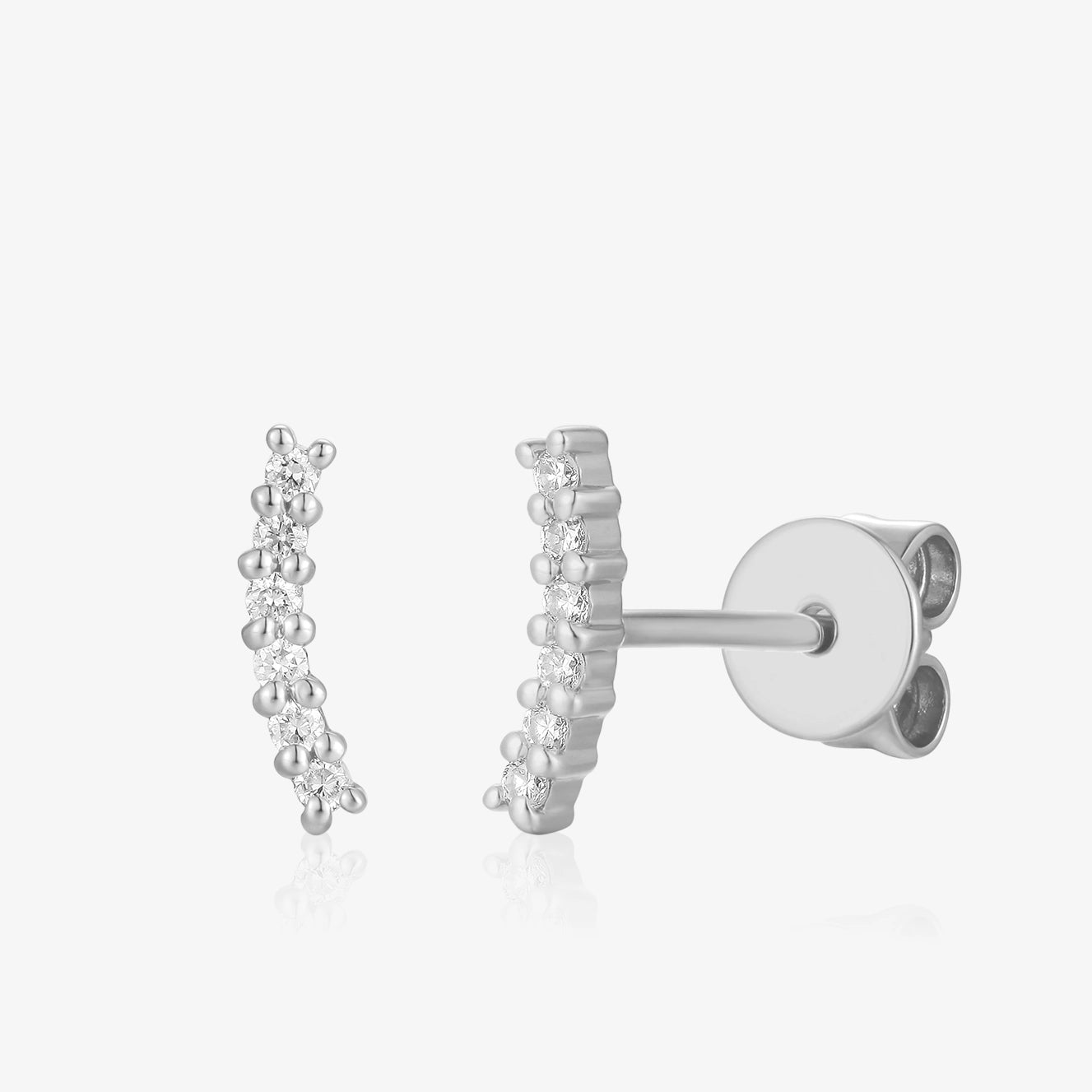 Lab Diamond Curve Bar Piercing