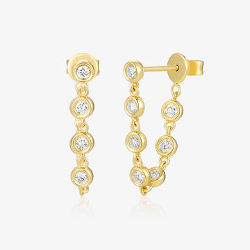 Lab Diamond Bezel Connector Piercing