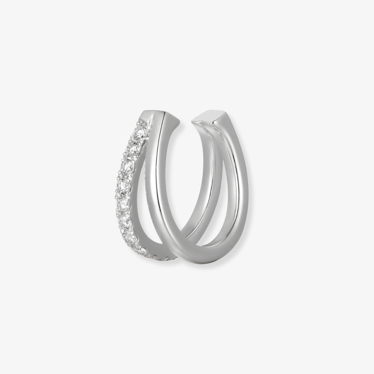Gold and Diamond Open Earcuff