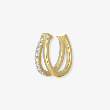 Gold and Diamond Open Earcuff
