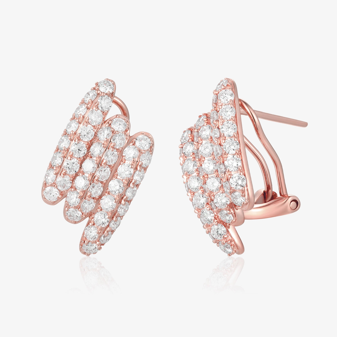 Lab Three Pave Diamond Earring
