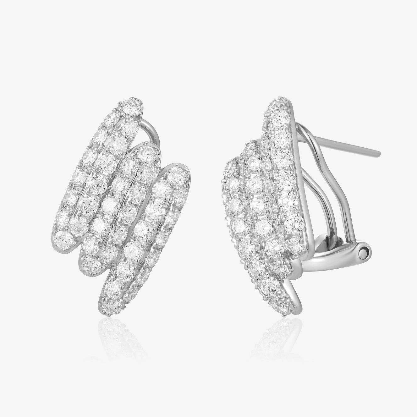 Lab Three Pave Diamond Earring