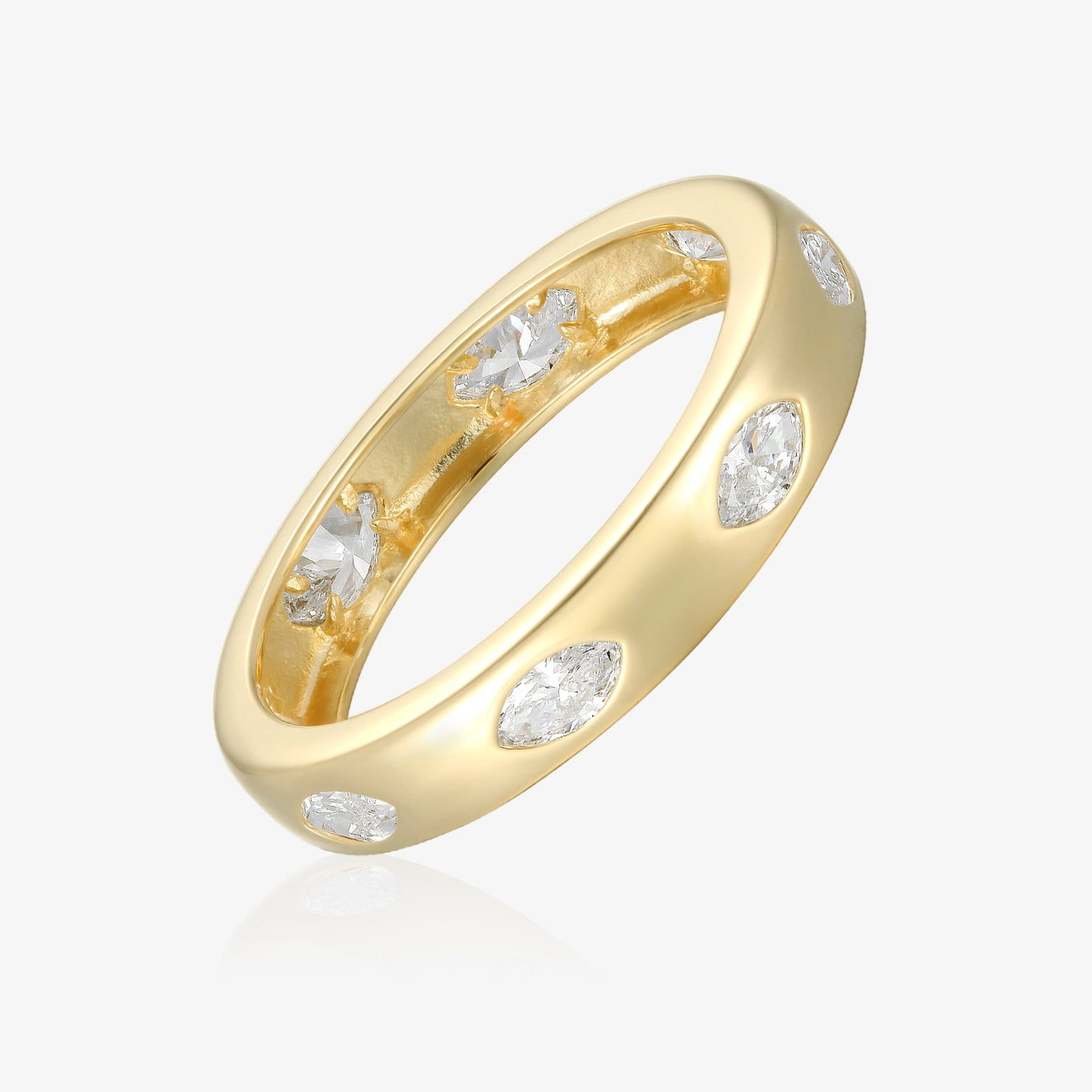 Lab Gold Ring with Diamonds