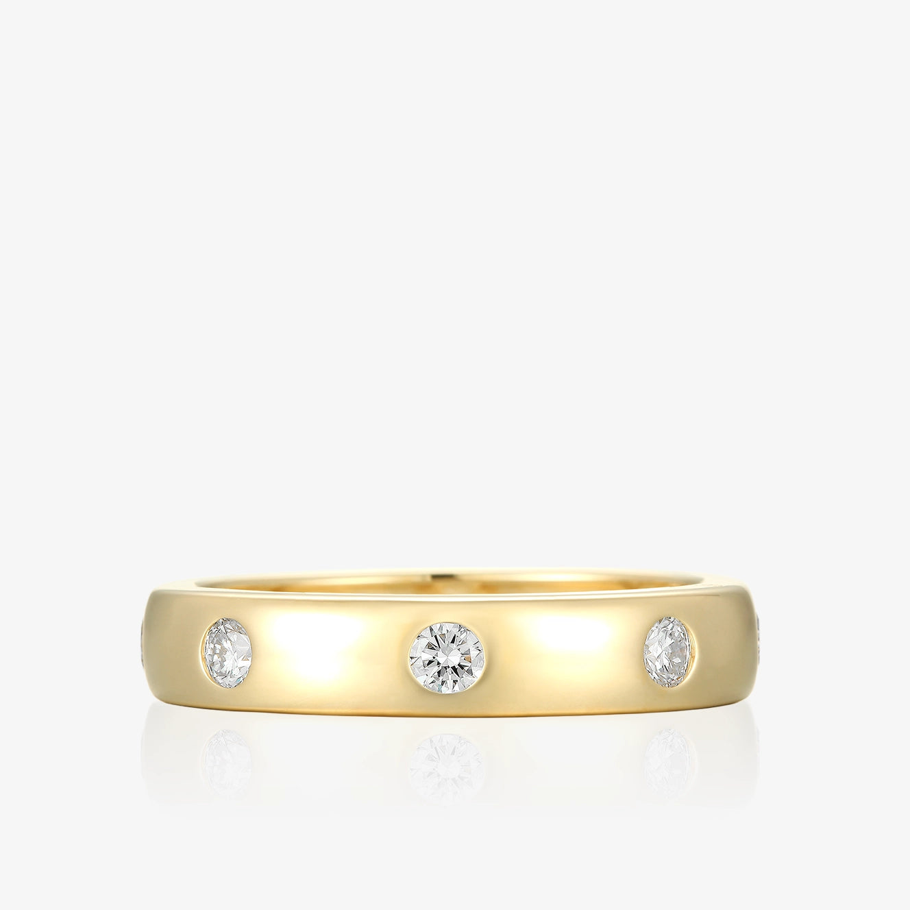 Lab Gold Ring with Diamonds