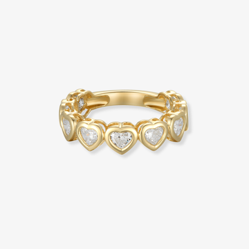 Heart Bezel Eternity Pinky Ring