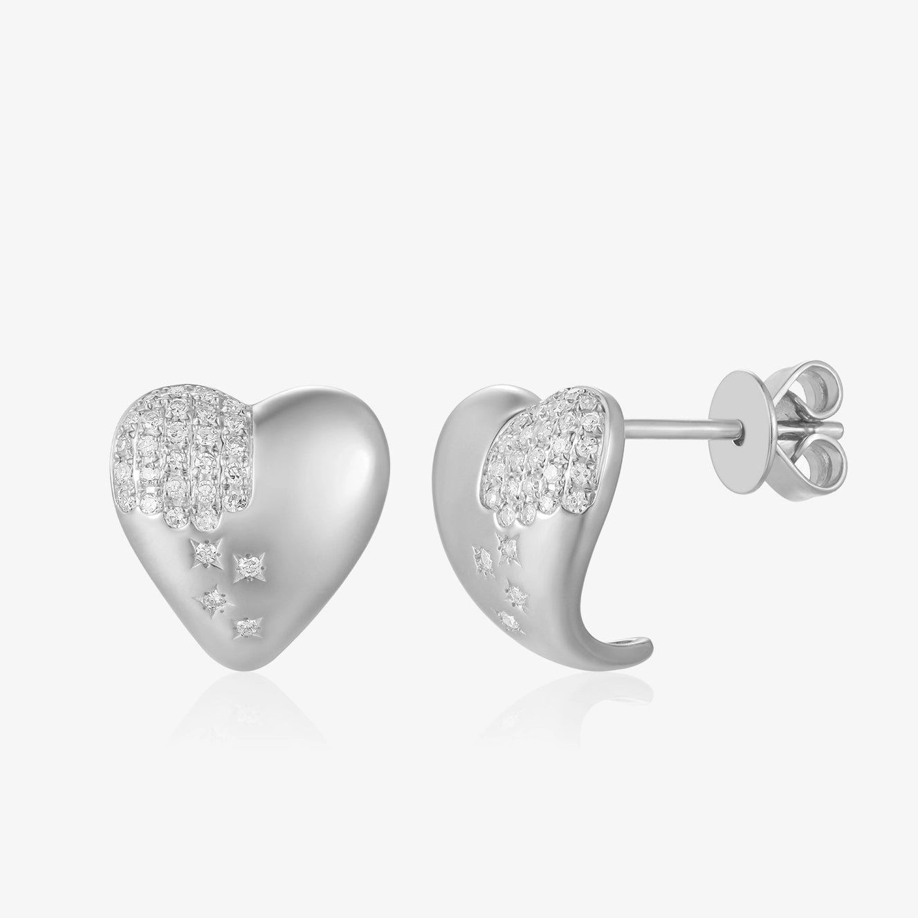 Chunky Gold Heart Earrings