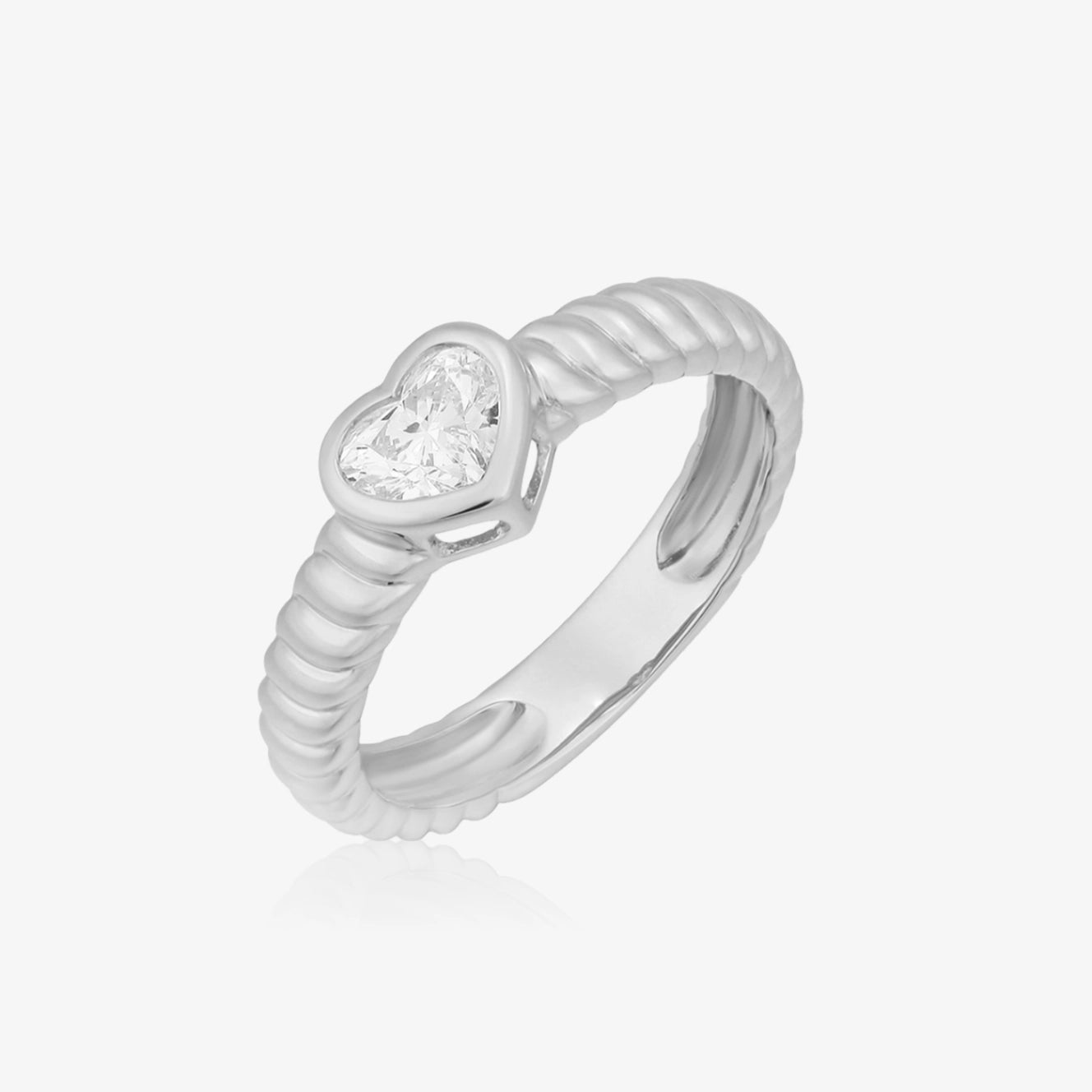 Lab Braided Ring with Diamond Center
